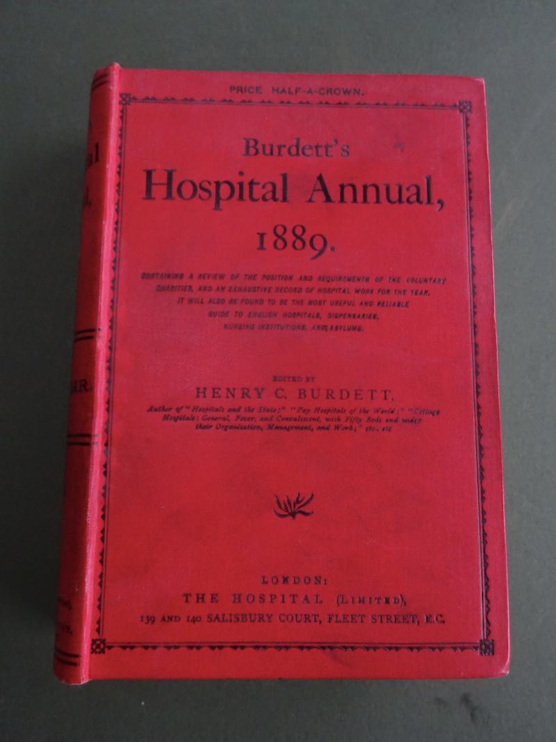 Burdett's Hospitals Annual 1889,First Year original volume