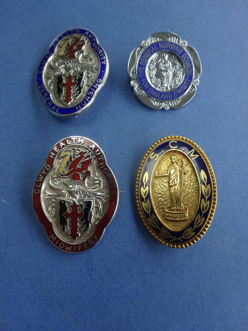 Clwyd Health Authority, Midwifery and General Nursing  set of badges