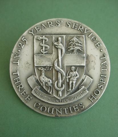 Three Counties Hospital 25 Years Service badge