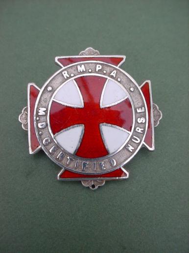 Royal Medico-Psychological Association Silver MD Certified Nurse Badge