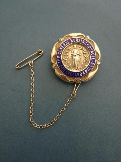 General Nursing Council for England & Wales.Silver SRN Nurses badge
