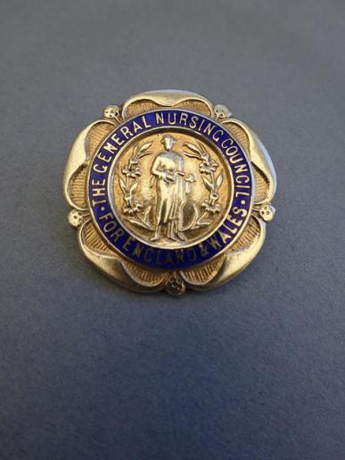 General Nursing Council for England & Wales,Silver Nurses badge,A Kinghorn set