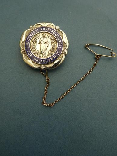 General Nursing Council SRN Chrome Nurses badge