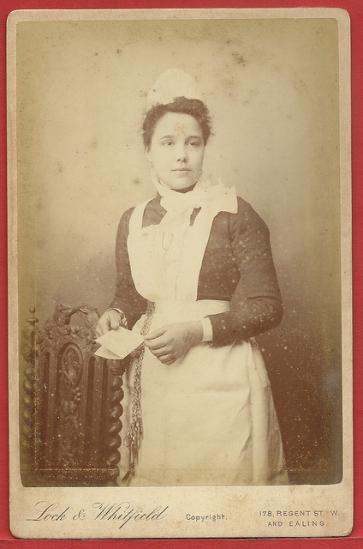 Victorian Cabinet Card Photograph,Nurse Alice Richardson June 1892