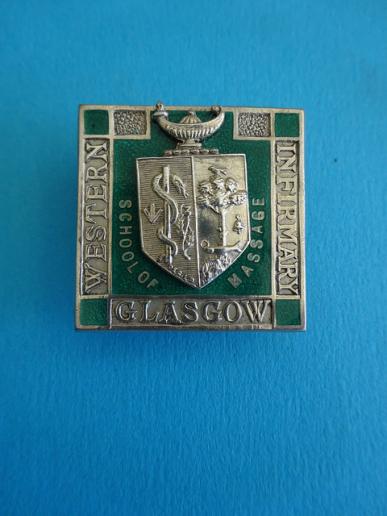 Glasgow Western Infirmary,Silver School of Massage badge