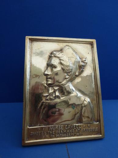 Edith Cavell,Heavy Brass Memorial Plaque