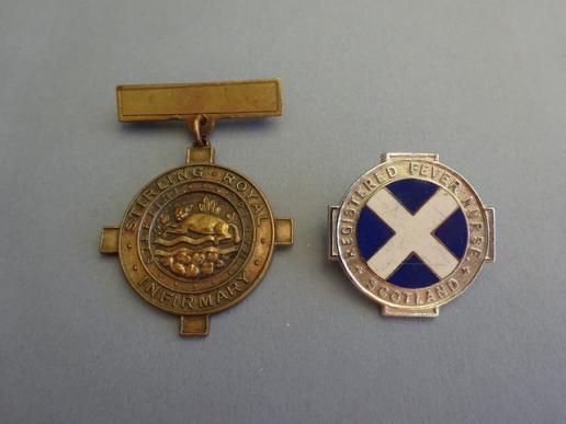 Sterling Royal Infirmary,Scottish Registered Fever Nurse,Nursing Badges