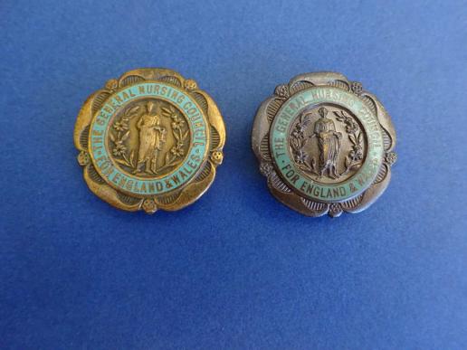 General Nursing Council For England & Wales,Pair of State Enrolled Assistant Nurse Badges