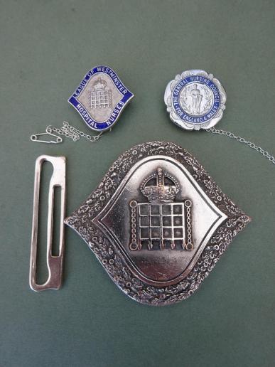 The Westminster Hospital,Nurses League badge,Silver Plated Buckle and GNC badge set