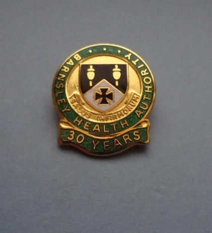 Barnsley Health Authority ,30 years service badge