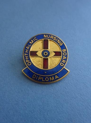 Ophthalmic Nursing Board,Diploma SRN Nurses badge