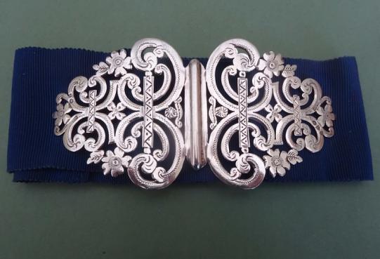 Silver Two Piece Nurses Belt Buckle,Hallmarked Chester 1898