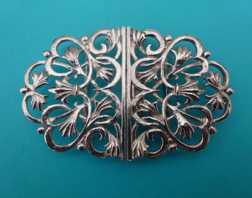 Silver Two Piece Nurses Belt Buckle,Hallmarked Birmingham 1996