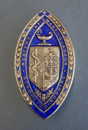 Western Infirmary Glasgow School of Nursing Silver Nurses Badge