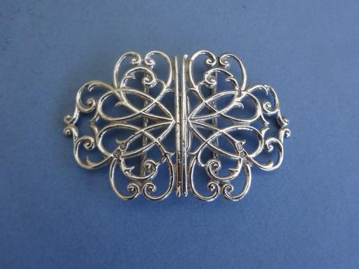 Two Piece Silver Nurses Belt Buckle,JHL London 1981