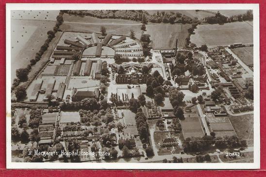 St Margarets Hospital,Epping,Essex,postcard aerial view
