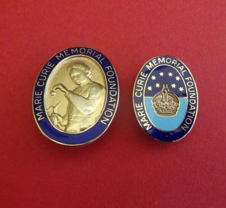 Marie Curie Memorial Foundation,Two silver Nurses Badges.