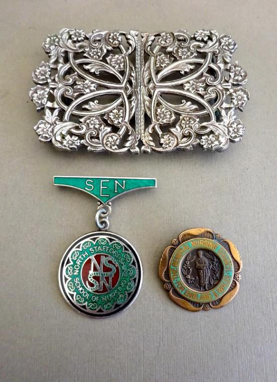 North Staffordshire SEN School of Nursing badge/buckle set