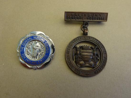 Salisbury General Hospital/GNC pair of Nurses Badges