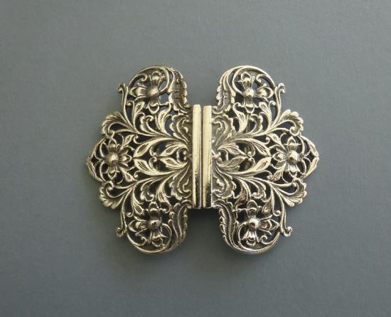 Two Piece Silver Nurses Belt Buckle,DB London 1985