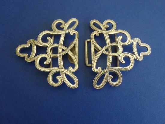 Two Piece Silver Nurses Belt Buckle,J T & S 1900