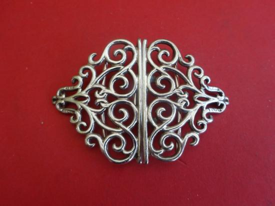 Two Piece Silver Nurses Belt Buckle,CF&FS Chester 1900