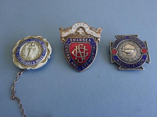 Swansea General and Eye Hospital/GNC /SNA trio of badges