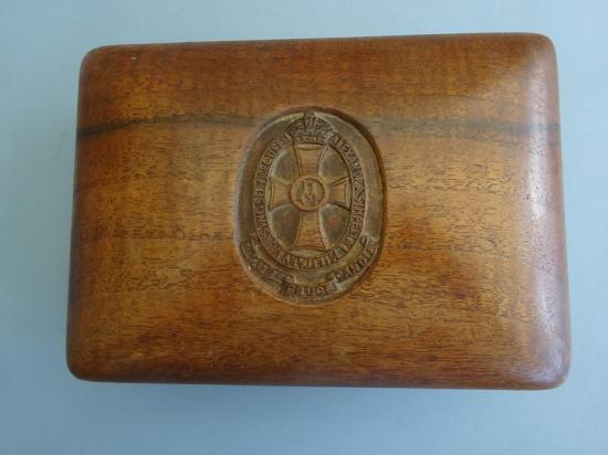 Queen Alexandra's Imperial Military Nursing Service, carved wooden box