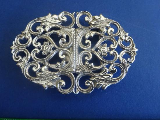 Silver two piece Nurses Belt buckle,Birmingham 1985