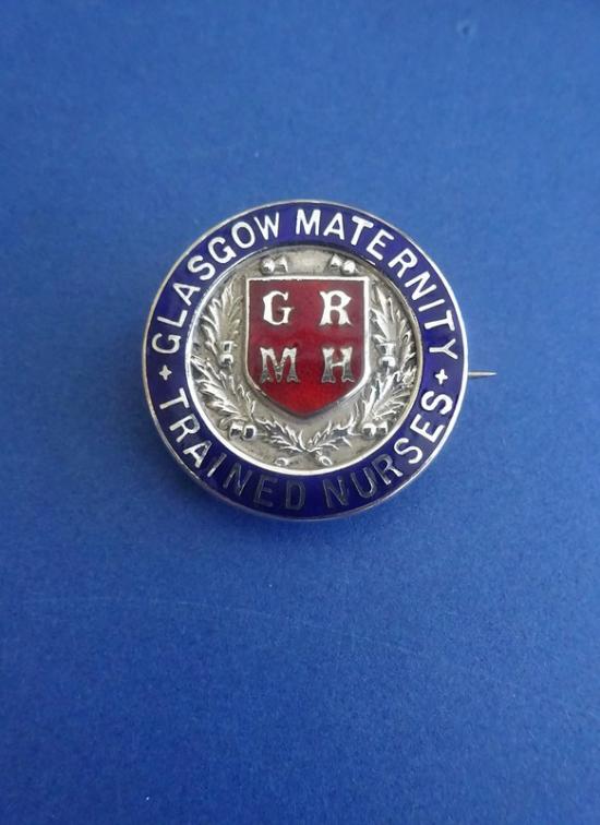 Glasgow Maternity Trained Nurses, silver Midwifery badge