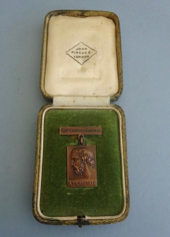 The West London Hospital, cased prize medal