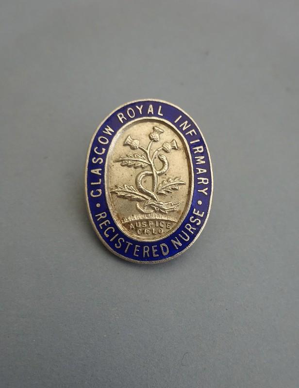 Glasgow Royal Infirmary Registered Nurse, silver Nurses Badge