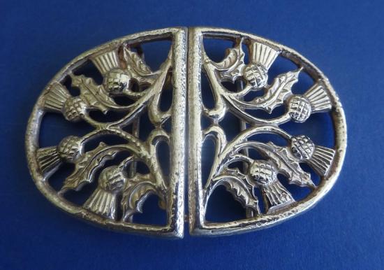 Two Piece silver Oval Thistle Nurses Buckle,Birmingham 1997