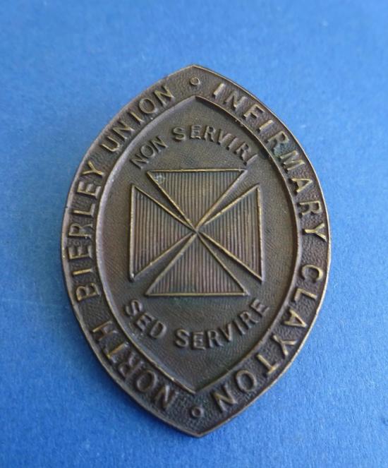 North Bierley Union Infirmary,Clayton.Nurses badge
