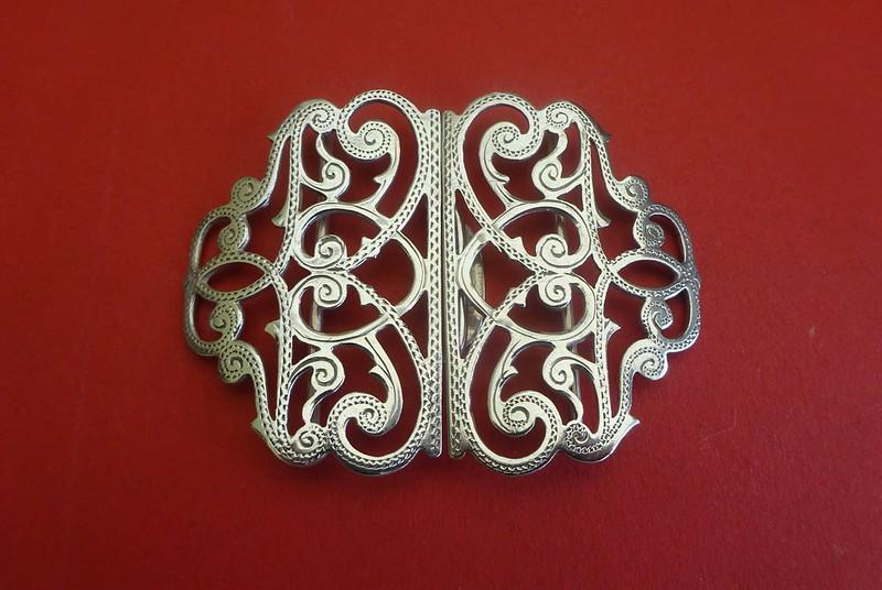 Antique Silver two piece Belt Buckle,Adie & Lovekin Ltd Birmingham 1908