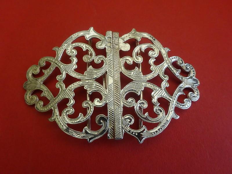 Two Piece Silver Nurses Buckle,JHL London 1975