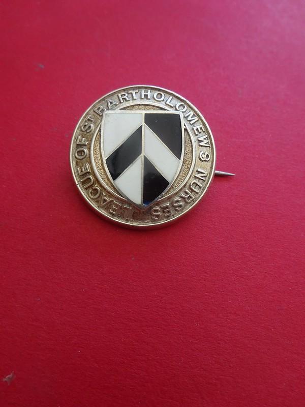 League of St Bartholomews Nurses  Silver and enamel badge