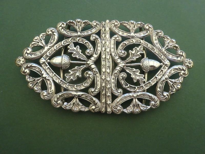 Silver Plated Acorns & Oak Leaves, Nurses Buckle