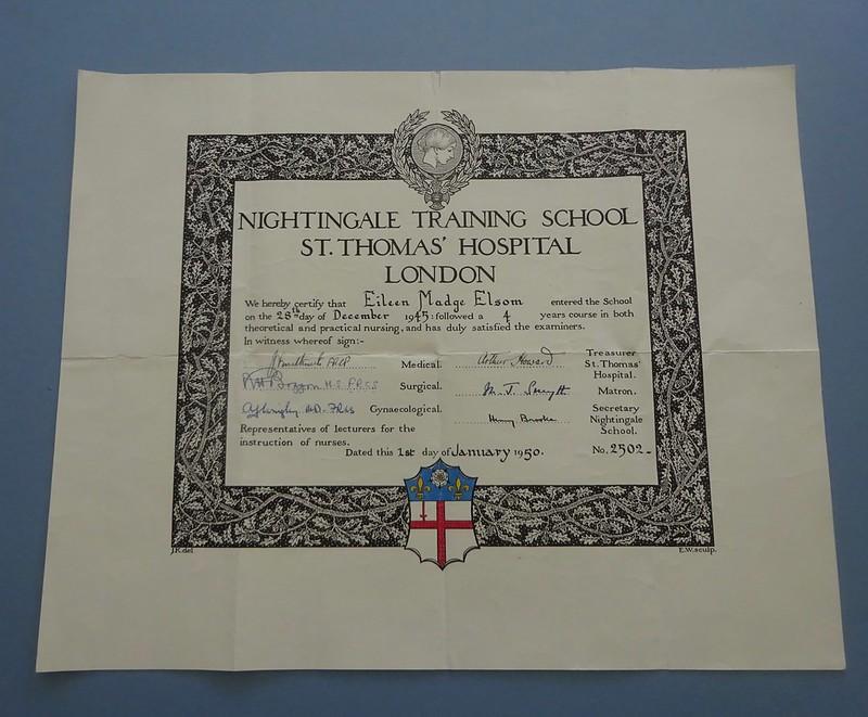 Nightingale Training School St Thomas' Hospital London,Nurses Certificate