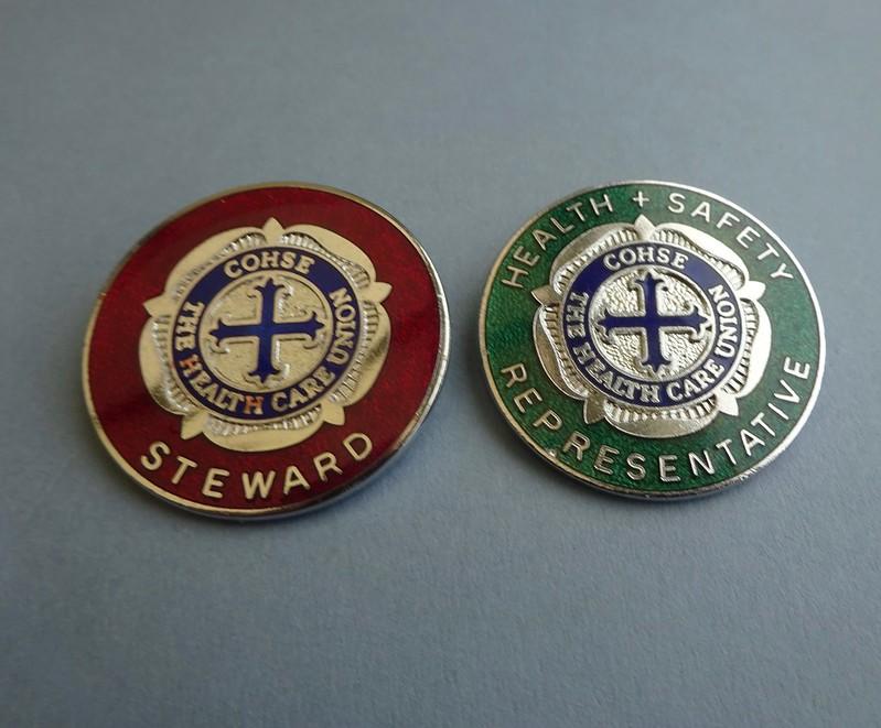 Confederation of Health Service Employees(COHSE) Steward /Health & Safety Representative Badges