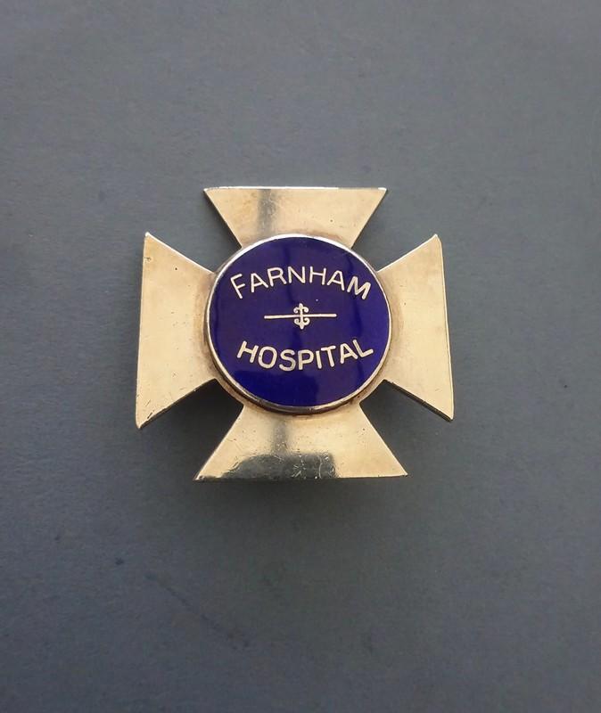 Farnham Hospital ,silver Nurses badge