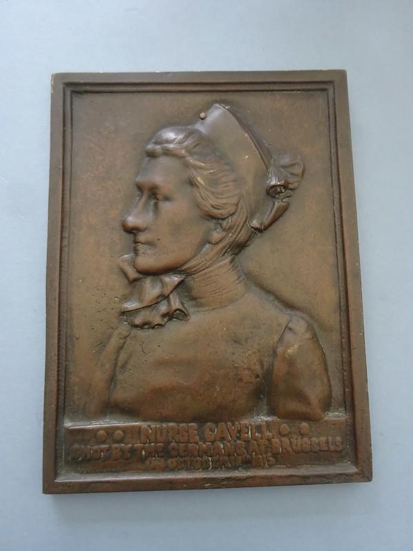 Edith Cavell ,Heavy Brass Memorial Plaque