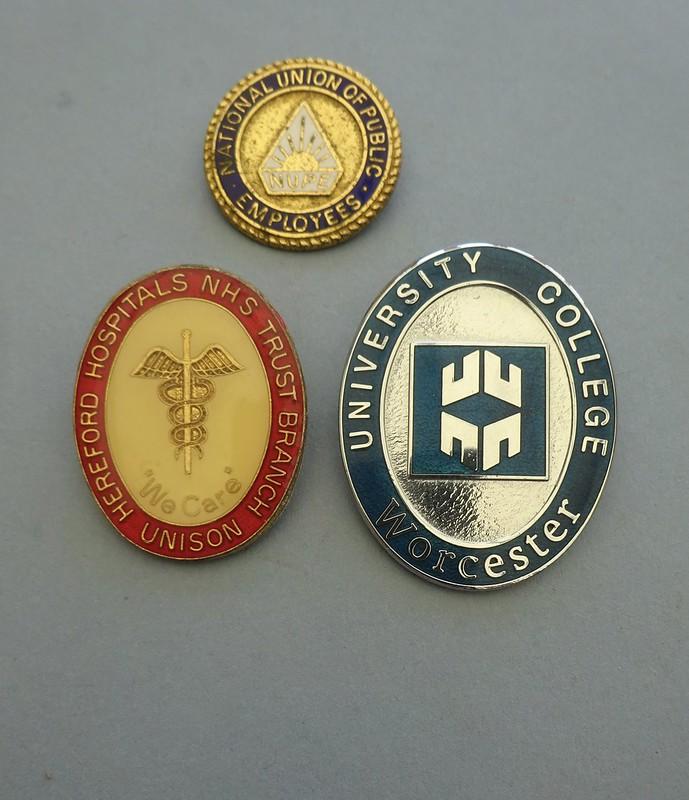University College Worcester,Nursing & Union Badges