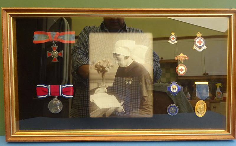 Alfreda Blakesley ARRC ,Framed Nursing badges and certificate set