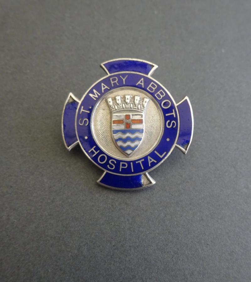 London County Council, Silver St Mary Abbots Hospital  Badge
