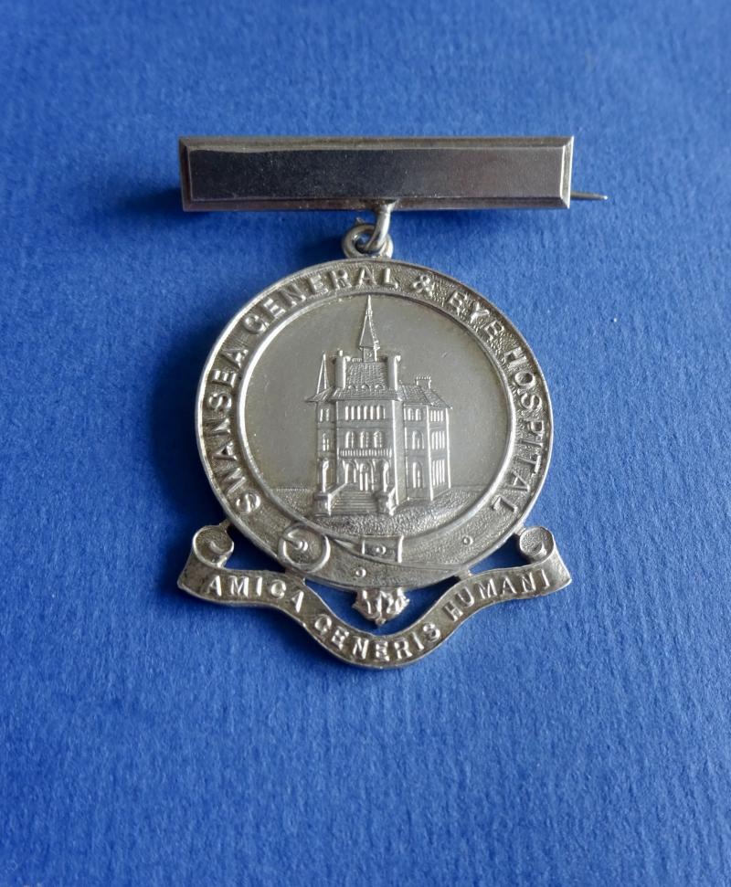 Swansea General & Eye Hospital, white metal Nurses Badge