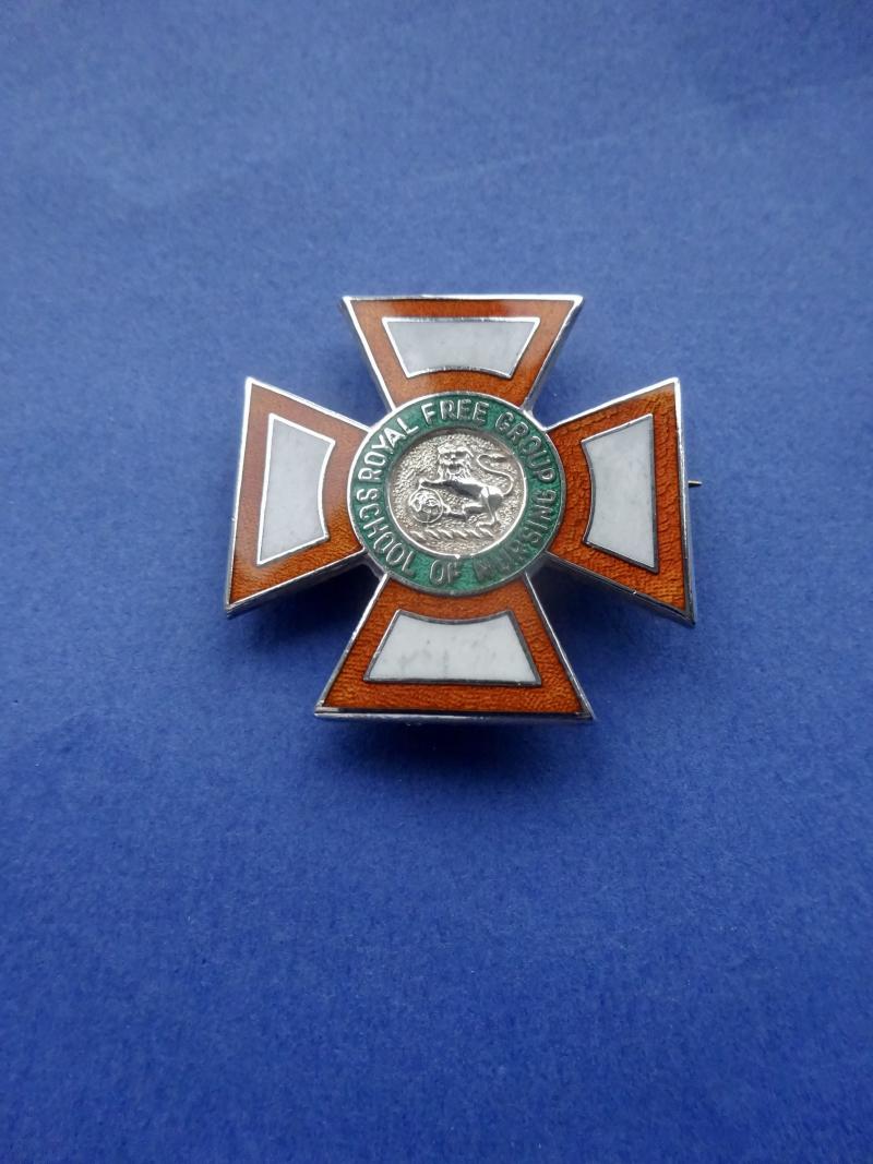 Royal Free Hospital School of Nursing,silver Enrolled Nurses Badge