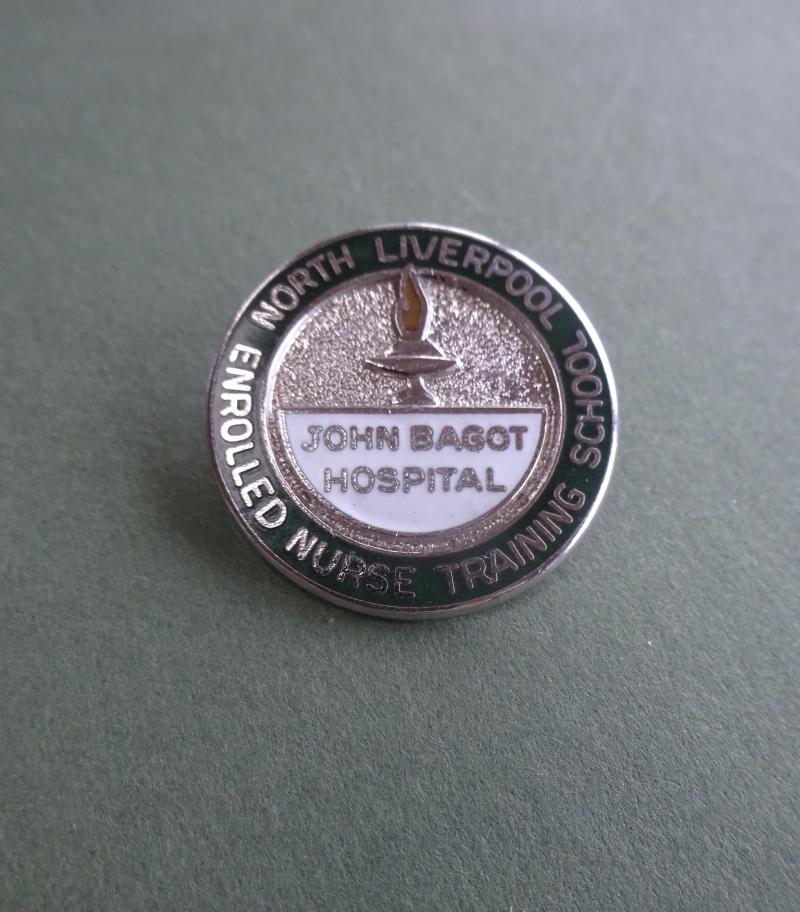 North Liverpool Enrolled Nurse Training School,John Bagot Hospital,Nurses Badge