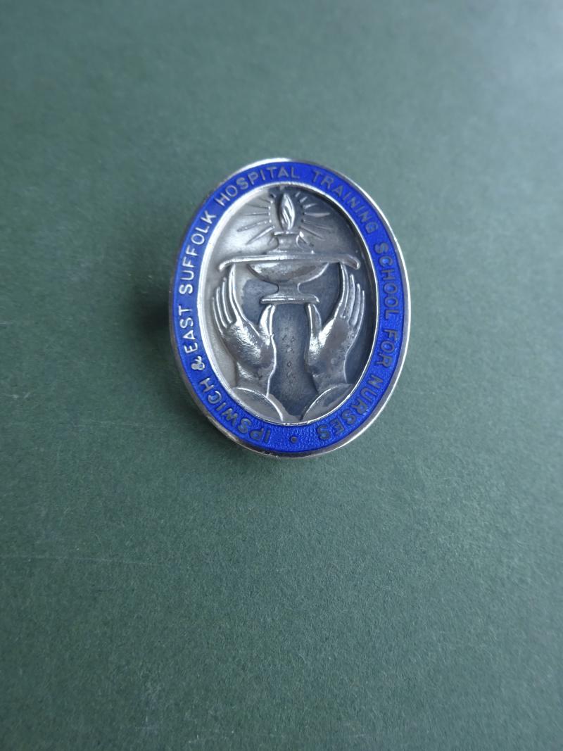 Ipswich & East Suffolk Hospital Training School For Nurses ,silver nurses badge