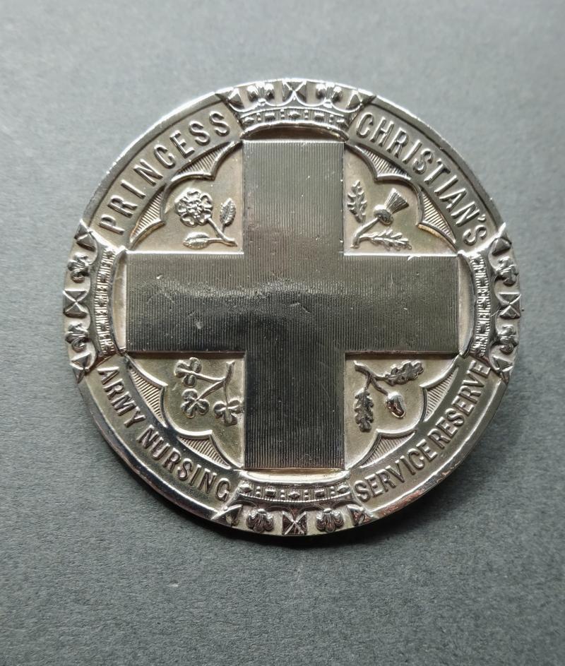 Princess Christian's Army Nursing Service Reserve,Large Silver Cape Badge